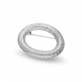 Brosa argint cu cristale DiAmanti HSN-0274OV-1-AS
